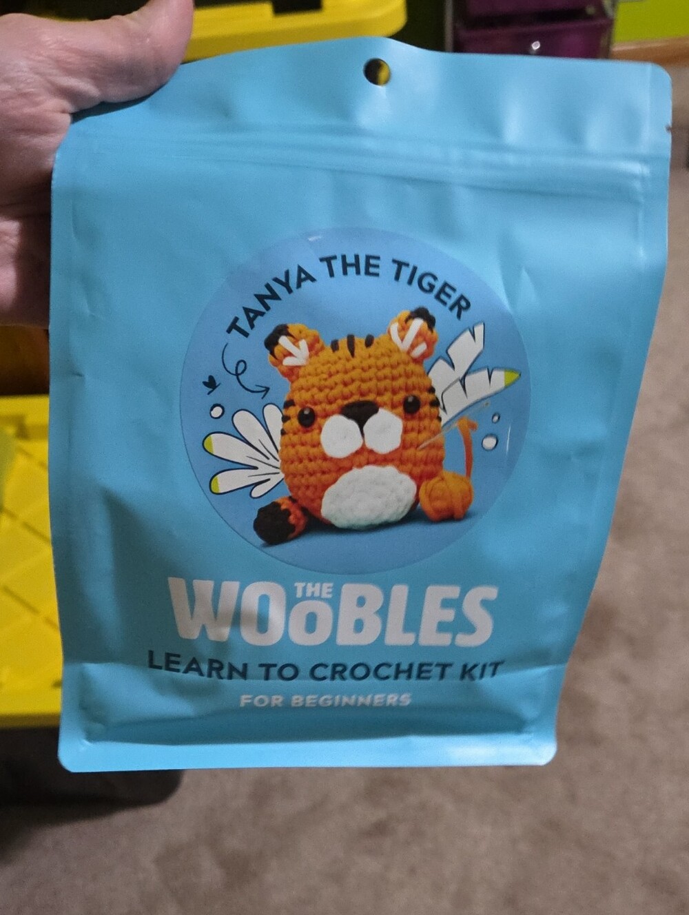 The Woobles Tanya the Tiger Crochet Kit - Blue